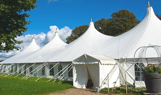 multiple portable toilets for large-scale events, ensuring availability for all guests in Tyrone